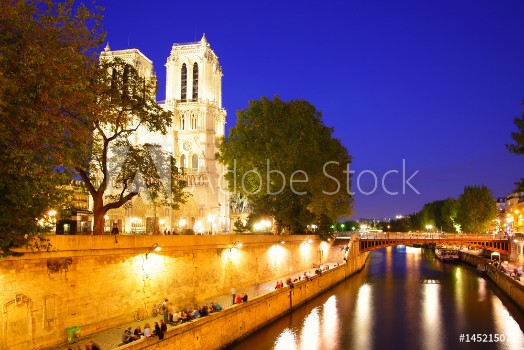 Picture of Notre Dame de Paris and Seine